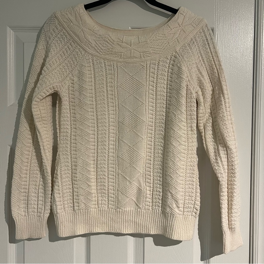 Shimmery Cream Colored Sweater